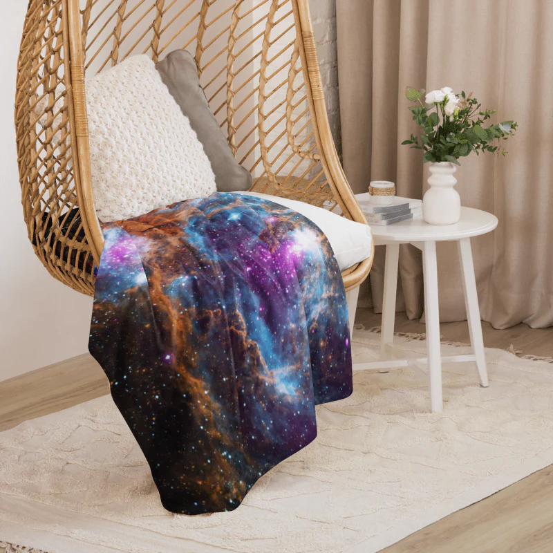 Cosmic ‘Winter’ Wonderland Sherpa blanket - Image 3