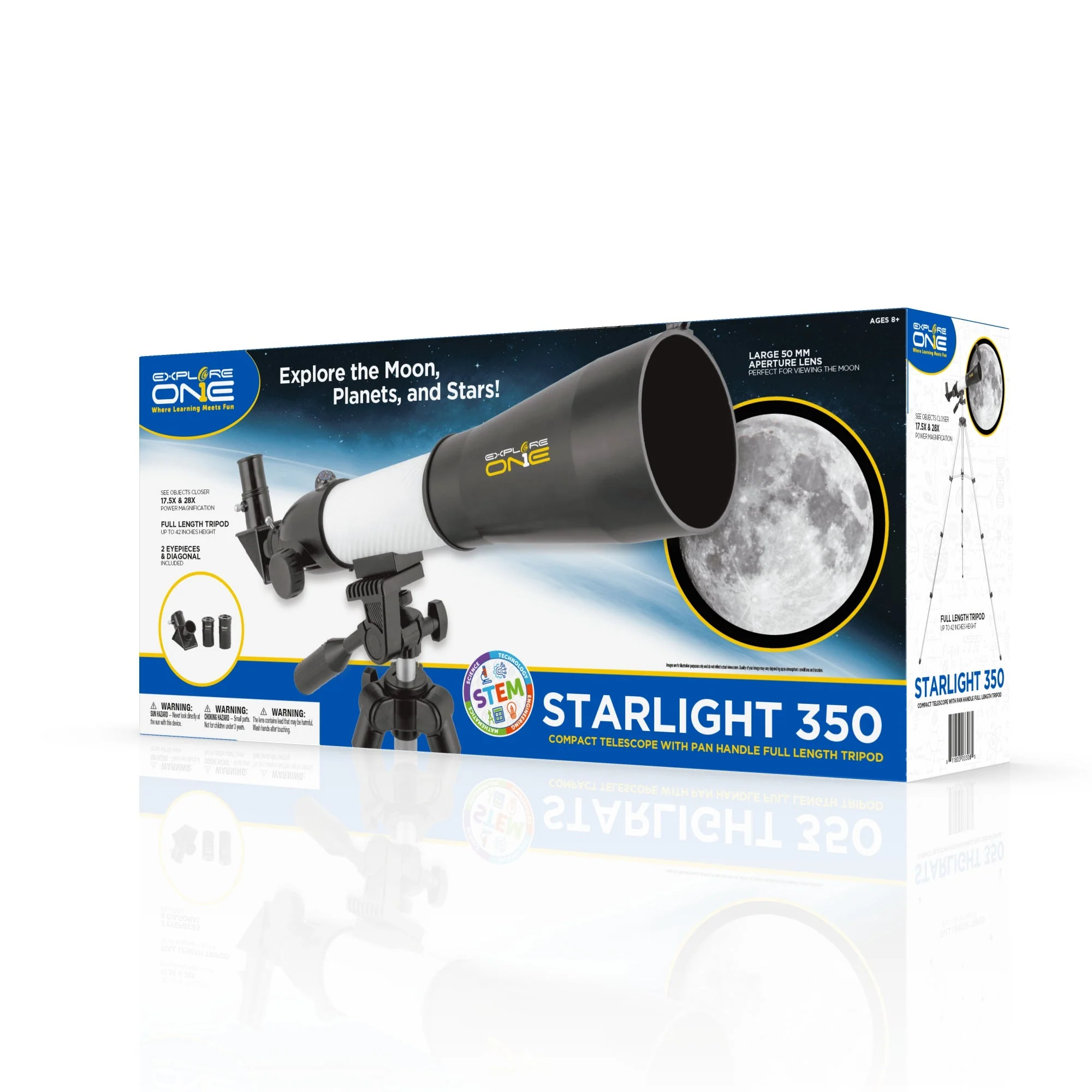 Explore One Starlight 350 - Compact Telescope with Pan Handle Full Length Tripod - Image 5