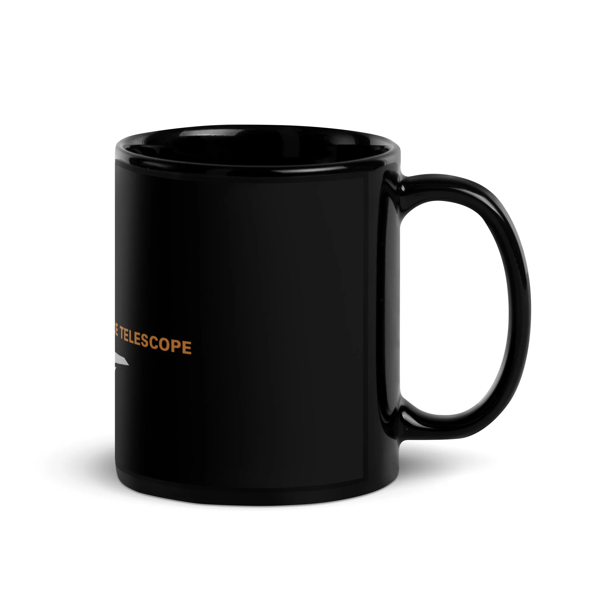 James Webb Black Glossy Mug - Image 3