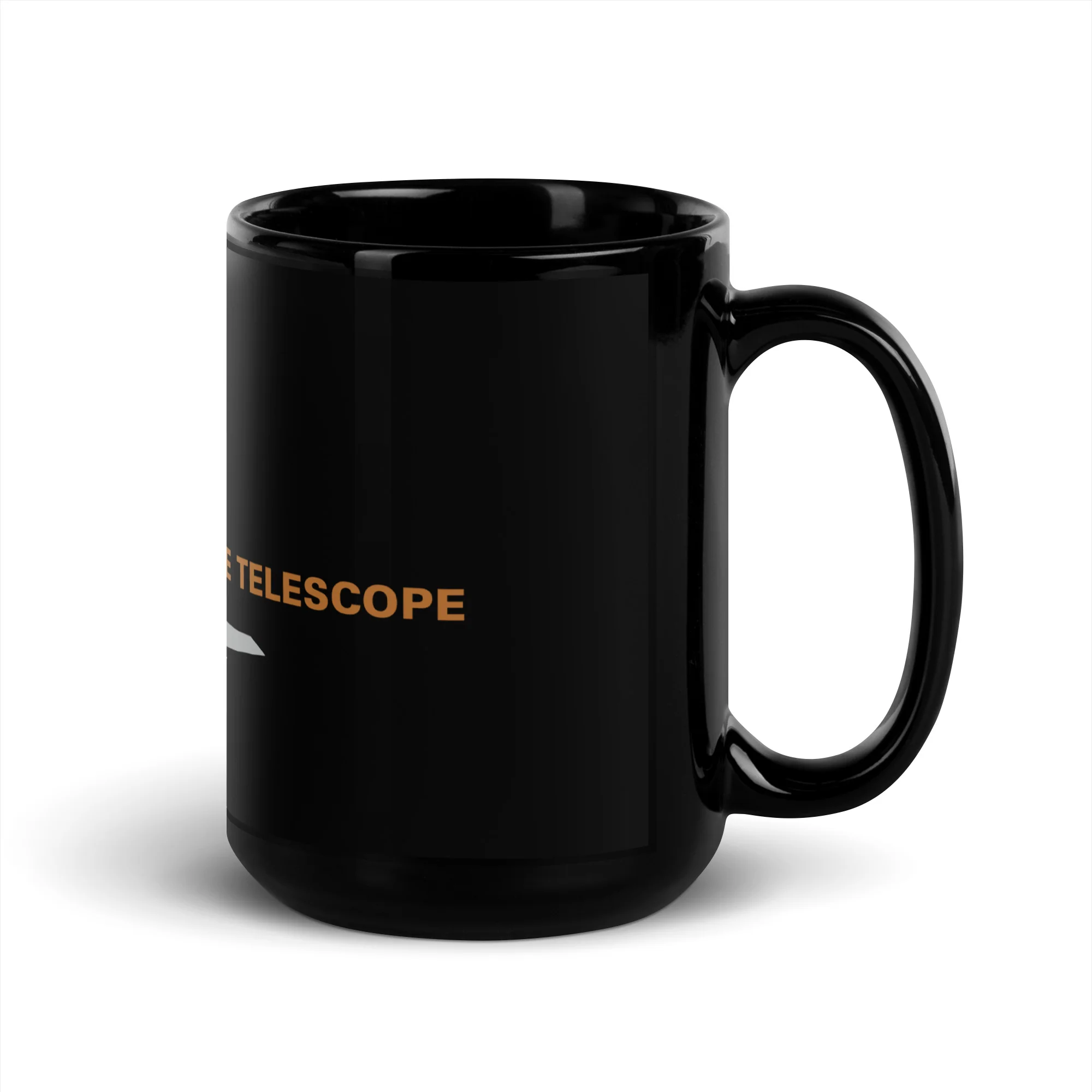 James Webb Black Glossy Mug - Image 5
