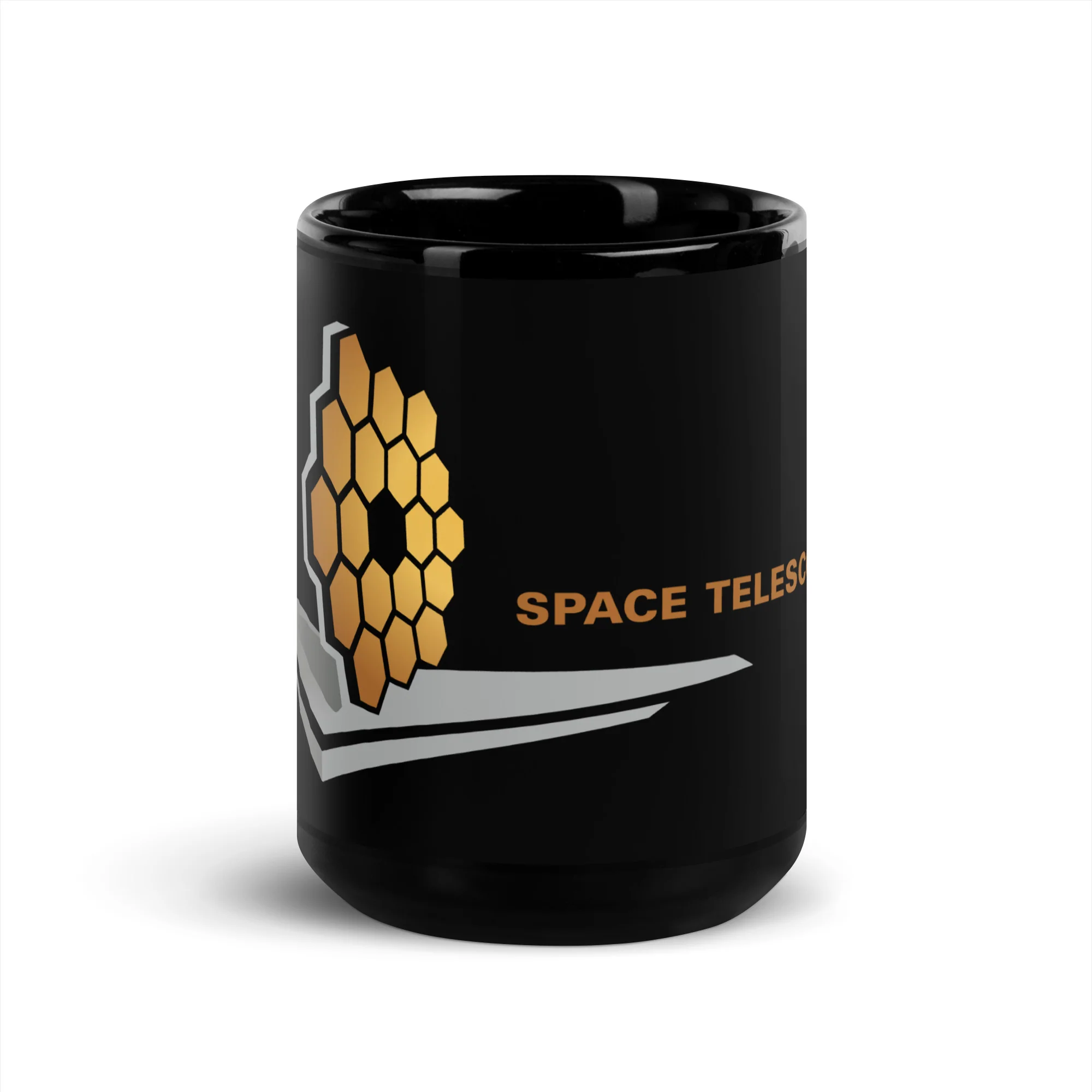 James Webb Black Glossy Mug - Image 6
