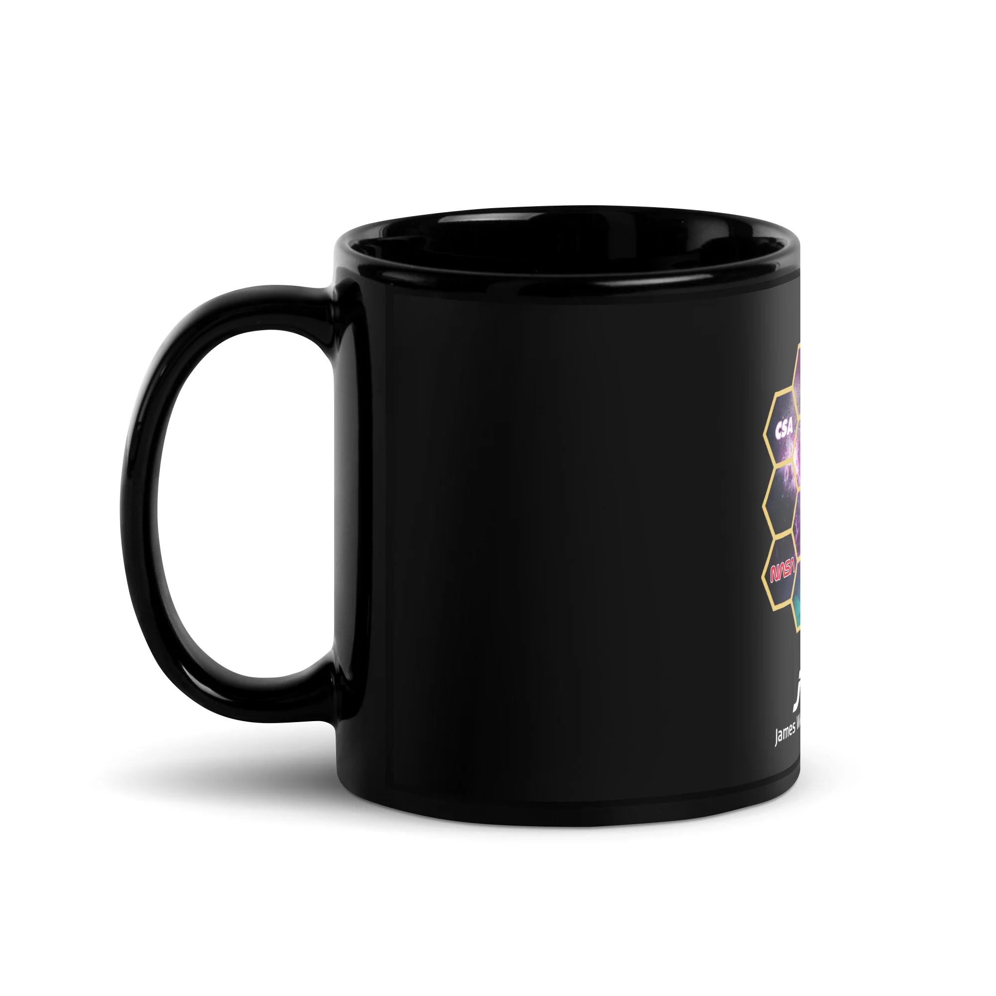 James Webb Space Telescope Black Glossy Mug - Image 3