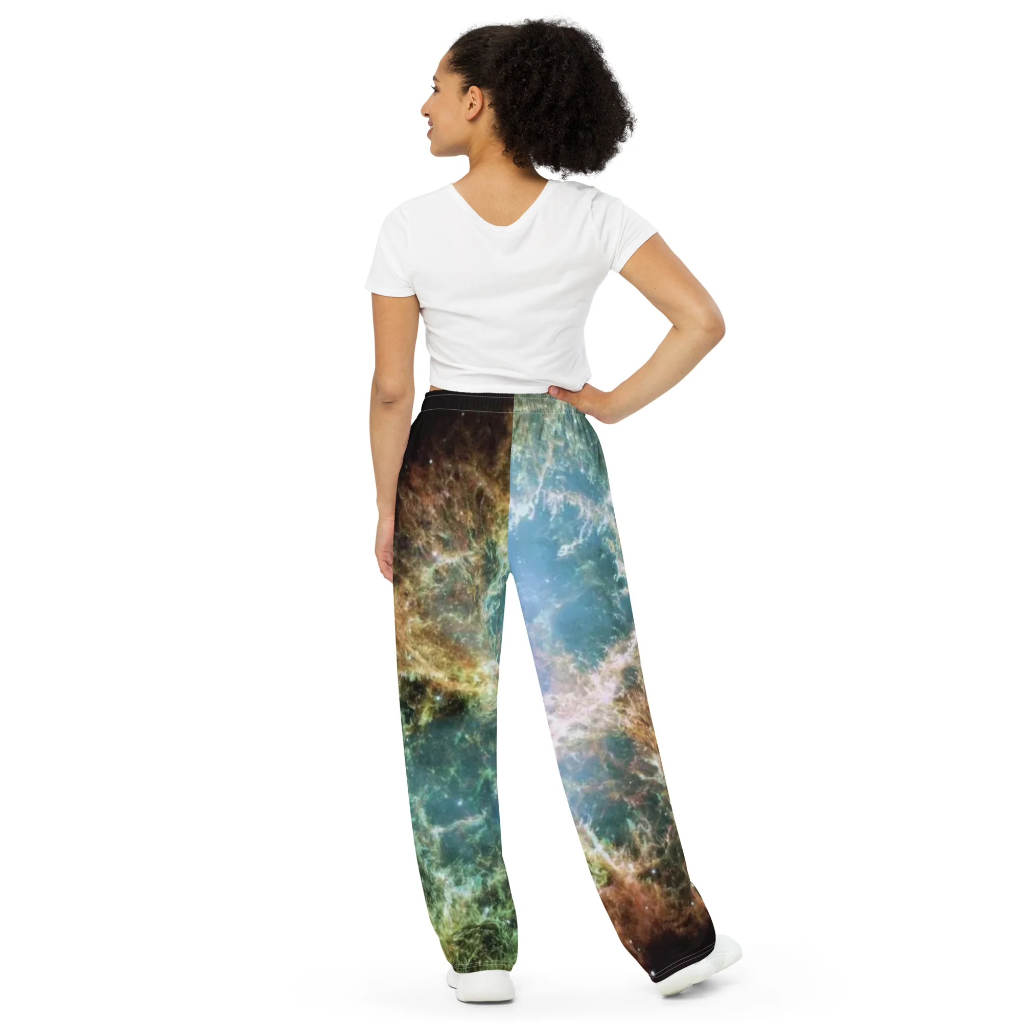 The Crab Nebula NASA All-over print unisex wide-leg pants - Image 3