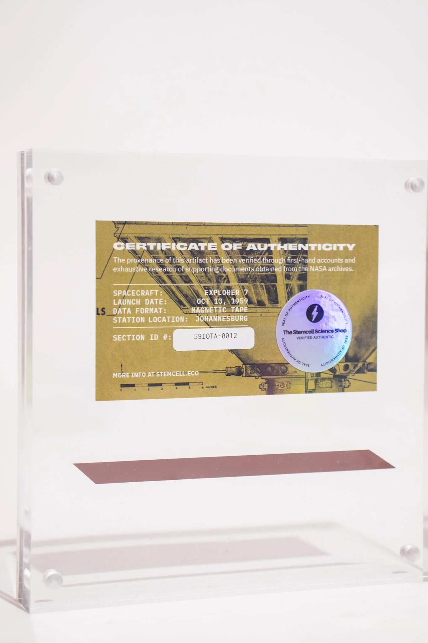NASA Explorer 7 Satellite Telemetry Data Section - Image 9