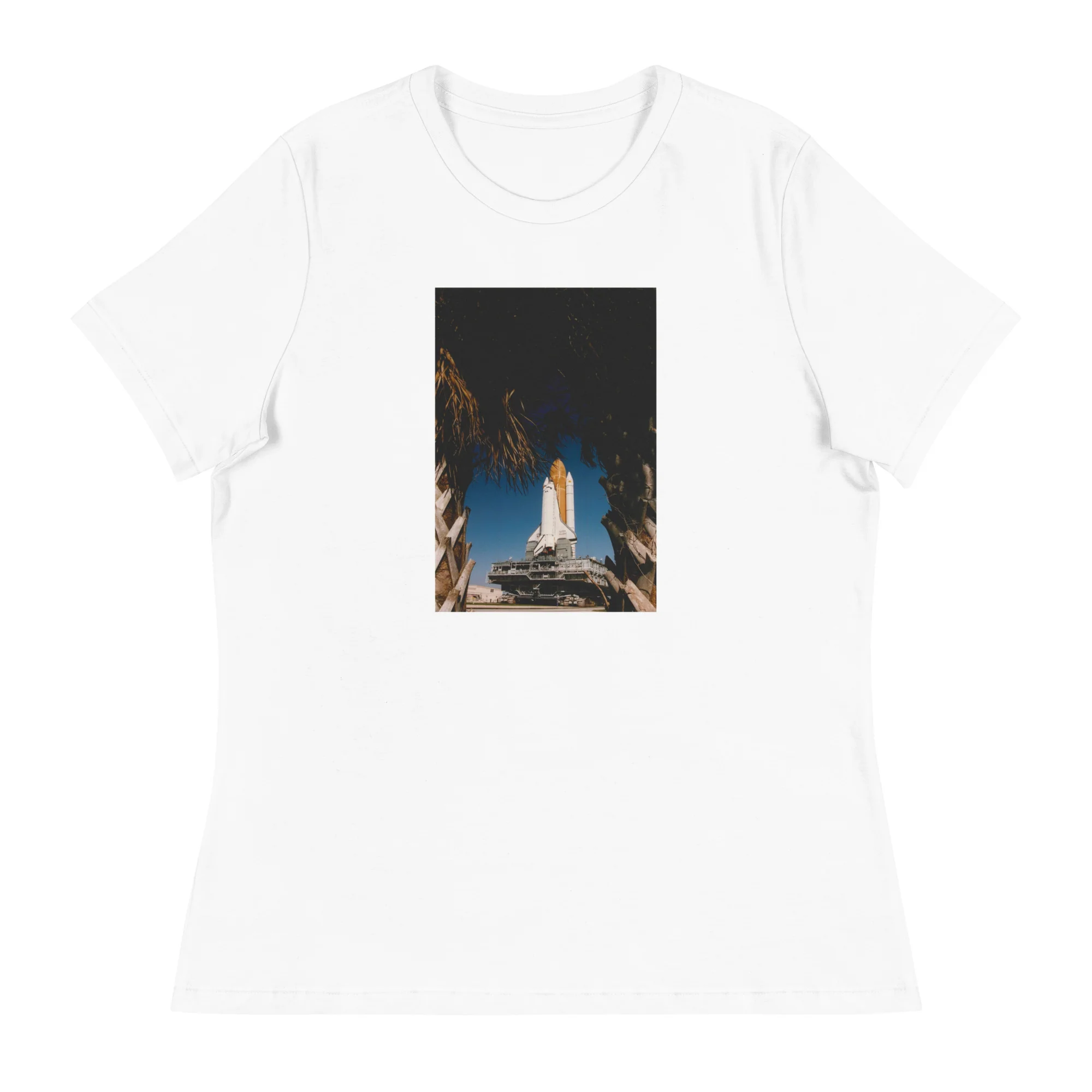 NASA Space Shuttle Discovery Custom Women's Relaxed T-Shirt - Image 7