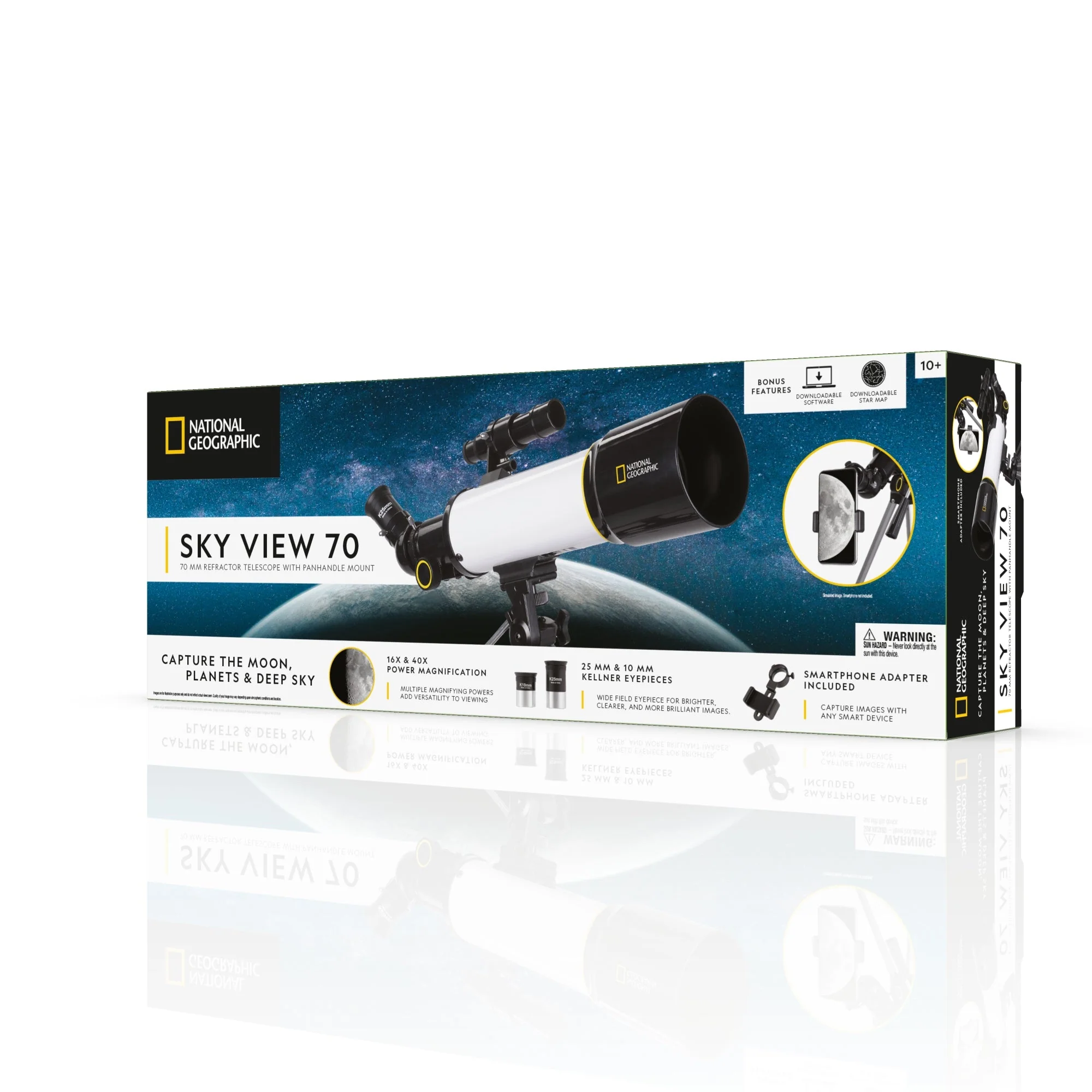 National Geographic SKY VIEW 70 - 70mm Refractor Telescope with Panhandle Mount - 80-00370 - Image 11
