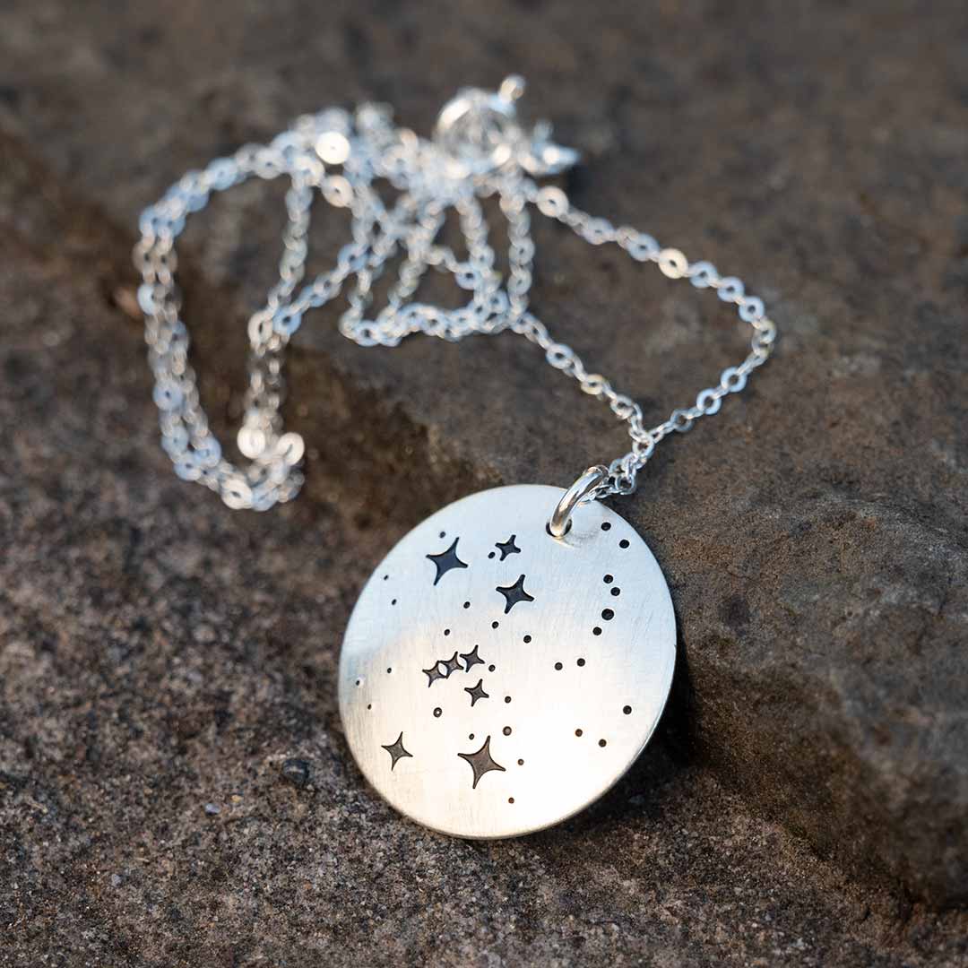 Orion Constellation Necklace, Hand-stamped - Image 3