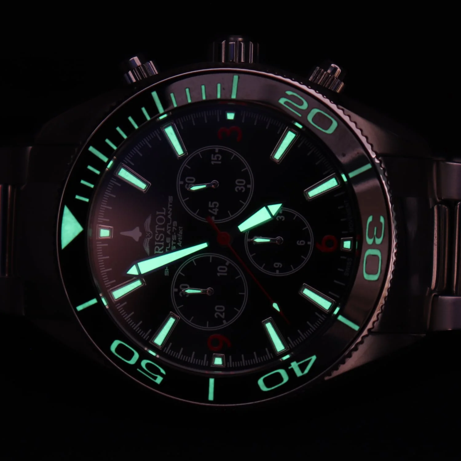 Space Shuttle Atlantis Tribute Watch - Stainless Steel, White Dial - Image 6